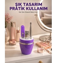 Mor Manikür Pedikür Seti Taşınabilir Kişisel Bakım Kiti