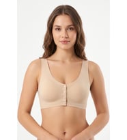 Kadın Lazer Kesim Önden Çıtçıtlı Pedli Sütyen BGL-ST05636