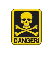 Danger Tehlike Sticker Araba, Motorsiklet, AraçEtiketCam Sticker 19CM