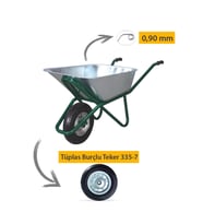 Kanat Pro Galvanizli Demonte El Arabası 0.90 mm Sac Tüplas Burçlu Teker