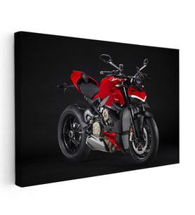 Kanvas Tablo Ducati Streetfighter V4 Kırmızı Naked Motosiklet Tablosu Ev Ofis Duvar Dekoru