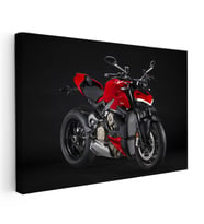 Kanvas Tablo Ducati Streetfighter V4 Kırmızı Naked Motosiklet Tablosu Ev Ofis Duvar Dekoru