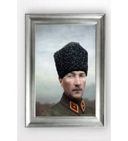 Gümüş Çerçeveli Atatürk Tablo cv1255