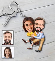 Kişiye Özel Sevgili Tasarımlı Karikatür Anahtarlık 18