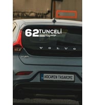 62 Tunceli Nazımiye Plaka Kodlu Beyaz Araç Sticker Nazımiye İlçe Yazılı Tunceli Özel Tasarım 40x8 cm Şehir ve İlçe Temalı Kaliteli Sticker