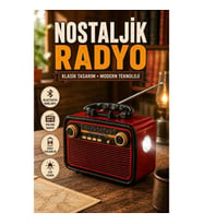 Eskitme Tasarımlı Bluetooth Nostalji Radyo Ahşap Görünümlü Şarjlı Müzik Çalar