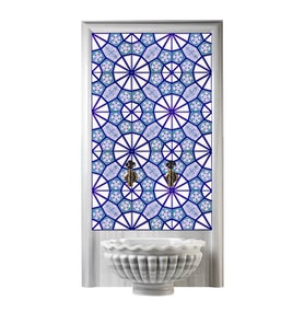 Armada Çini 60x100 Cm AC 3 A Geometrik Serigraf Türk Hamamı Pano
