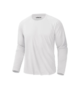 Erkek Beyaz Basic Uzun Kollu Tişört Sporcu Body T-shirt