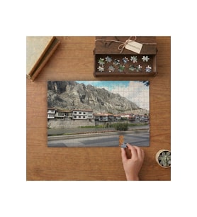 Kral Kaya Mezarları - Amasya Tasarımı 240 parça Ahşap Puzzle Ahşap Kutuda MP06865