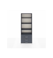 Arges Dolap 4 Raflı 3 Çekmeceli 88x30x243 Antrasit-Antrasit