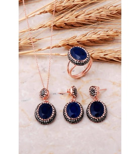 Safir Rose Gümüş Set 2535