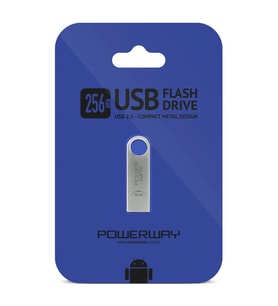 POWERWAY 256 GB METAL USB 2.0 FLASH BELLEK