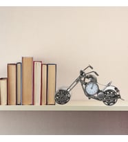 Dekoratif Metal Motosiklet Masa Saati - Retro Klasik Motor Biblo Hediyelik Obje