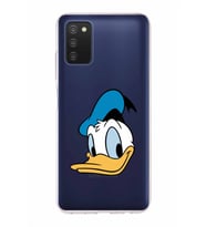 Samsung Galaxy A03s  Kapak Donald Duck Tasarımlı Şeffaf Silikon Kılıf