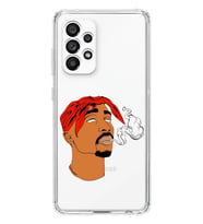 Samsung Galaxy A33 Uyumlu Tupac Desenli Şeffaf Telefon Kılıfı