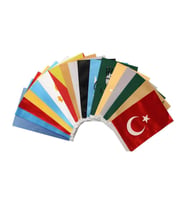Eski Türk Devleteri Bayrakları 17 Adet 15x23cm Bayrak Seti (Çift Katlı)