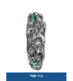 TQB-113 KRAL ASLAN  DESEN GEÇİCİ KOL DÖVMESİ-TATTO
