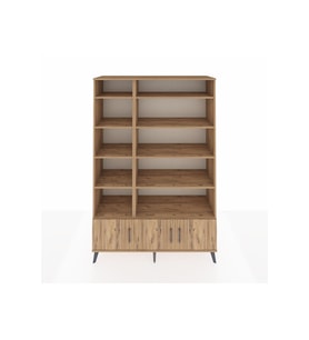 Hyperion Gardrop 10 Raflı 3 Kapaklı 132x44x195 Çam-Çam