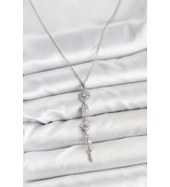 316L Çelik Zincir Gümüş Renk Kutup Yıldızı Enerji Model Kadın Y Kolye