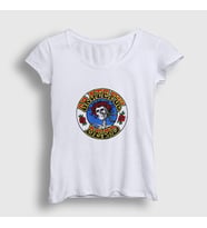 Presmono Kadın Beyaz Roses Grateful Dead T-Shirt 386918tt