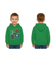 Unisex  Baskılı brawl stars Çocuk Swaetshirt Kapüşonlu 3 İplik Şardonlu (Yeşil)