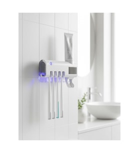 TECHMRT UV Sterilizasyonlu Duvara Monte Otomatik Diş (03450) Fırçası Tutucu