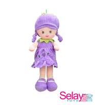 Selay Toys Peluş Bebek Oyuncak 37 cm Lila