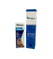 Kediler İçin Biotin Collagen 50ml + Petamin Tüy Yumağı Önleyici Malt 100gr