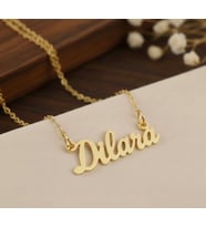 Kişiye Özel Şık İsim Kolye 925K Gümüş (Gold)
