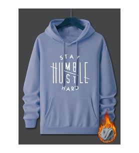 Unisex Alcakgonullu Kal Baskılı Oversize Sweatshirt (Bebek Mavisi)