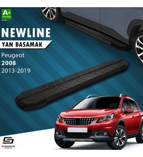 S-Dizayn Peugeot 2008 NewLine Siyah Yan Basamak 173 Cm 2013-2019 A+ Kalite