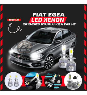 Fiat Egea 2015-2023 Kısa Far Uyumlu Şimşek Etkili Led Xenon Performance Series H7