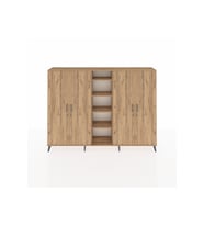 Arges Dolap 12 Raflı 4 Kapaklı 220x30x163 Çam-Çam