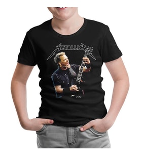 Metallica - James Guitar Siyah Çocuk Tshirt