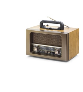 Bluetooth Nostaljik Hoparlör Fm Kumandalı 31 X 17.7 X 19.9 Cm NS6670BT