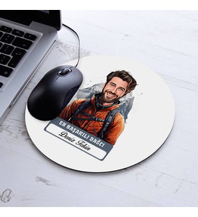 Kişiye Özel Hediye Karikatürlü En Başarılı Erkek Dağcı Mousepad