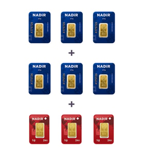 Nadir Gold 24 Ayar 18 Gram Külçe Altın (6 Adet 2,5 Gram Külçe Altın + 3 Adet 1 Gram Külçe Altın )
