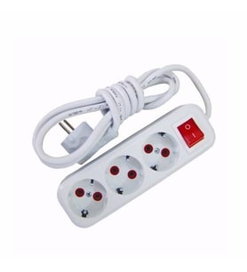 Anahtarlı Topraklı 3'lü Priz (3 Metre)