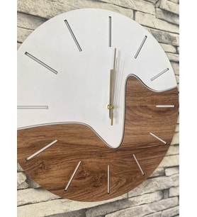 Dekoratif Ahşap Duvar Saati 50 cm