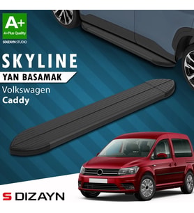VW Caddy 3 Skyline Siyah Yan Basamak 193 Cm 2004-2020 A+ Kalite