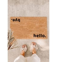 Hello Bye Kaymaz Taban Koko Kapı Paspası Apartman Giriş Paspası Dış Kapı Paspası