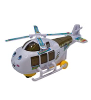 Oyuncak Helikopter Işıklı Sesli Beyaz Sevimli Helikopter 23 Cm
