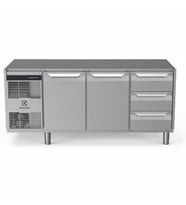 Electrolux Professional Endüstriyel Soğutmalı Tezgah, "heavy Duty", Aısı304, Üst Tablasız, -2°/+10°c, Dijital, Tropikal - 440 Lt, 2 Kapılı + 3x? Çekmeceli EH3H7AAC