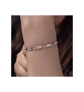 Gümüş Rose Baget Taşlı Kadın Bileklik CSR2185202