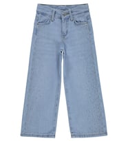 Civil Girls Taşlı Bol Paça 6-9 Yaş Pantolon Kot - Mavi