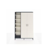 Arges Gardrop 7 Raflı 2 Kapaklı Tek Askılı 132x30x195 Antrasit-Aytaşı