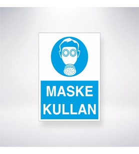 Maske Kullan 21x28 Arkası Yapışkanlı Levha