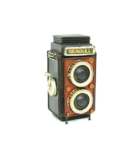 Dekoratif Metal Fotoğraf Makinesi Kumbara C0323-1