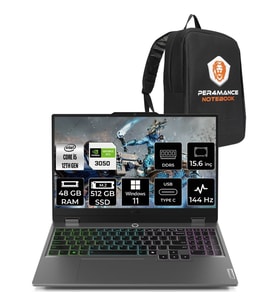 Lenovo Loq i5 12600HX RTX 3050 Gaming Laptop 48GB RAM 512GB SSD 15.6" FHD 144Hz Win11 Pro + Per4 Çanta 83GS00PCTRP407