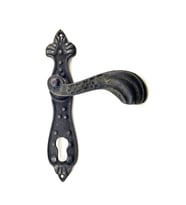 Antika Tarz Dekoratif Pirinç Mevlana Oda Kapı Kolu - 228x48 Mm, Oksit